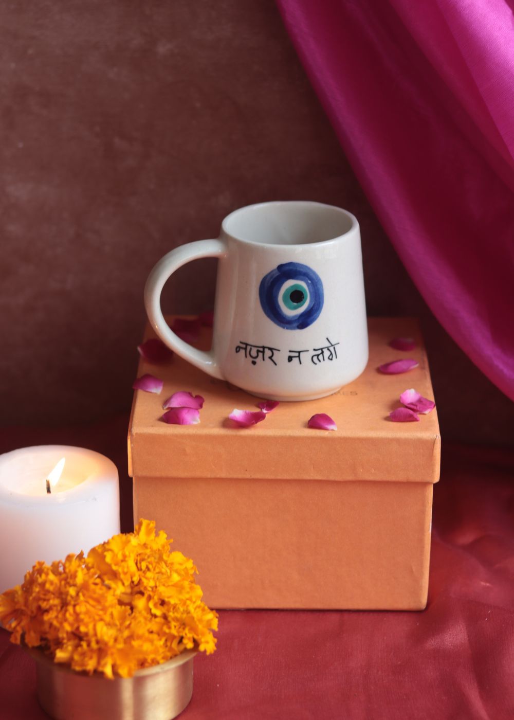 Nazar mug Diwali gift box made by ceramic