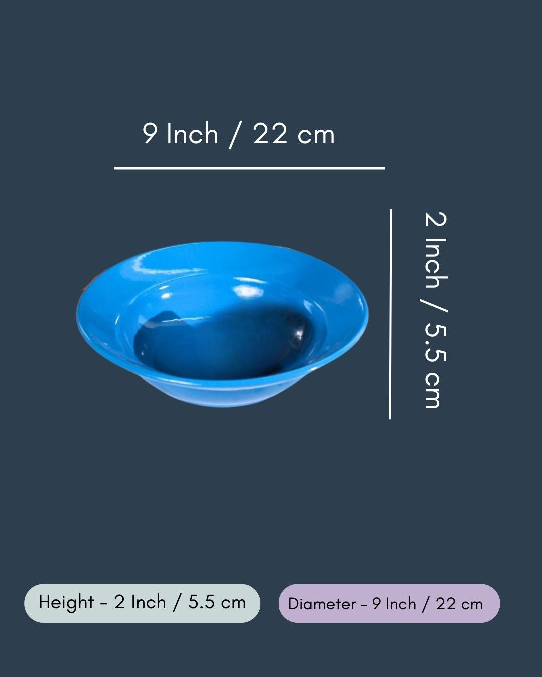 Luster Blue Pasta Plate