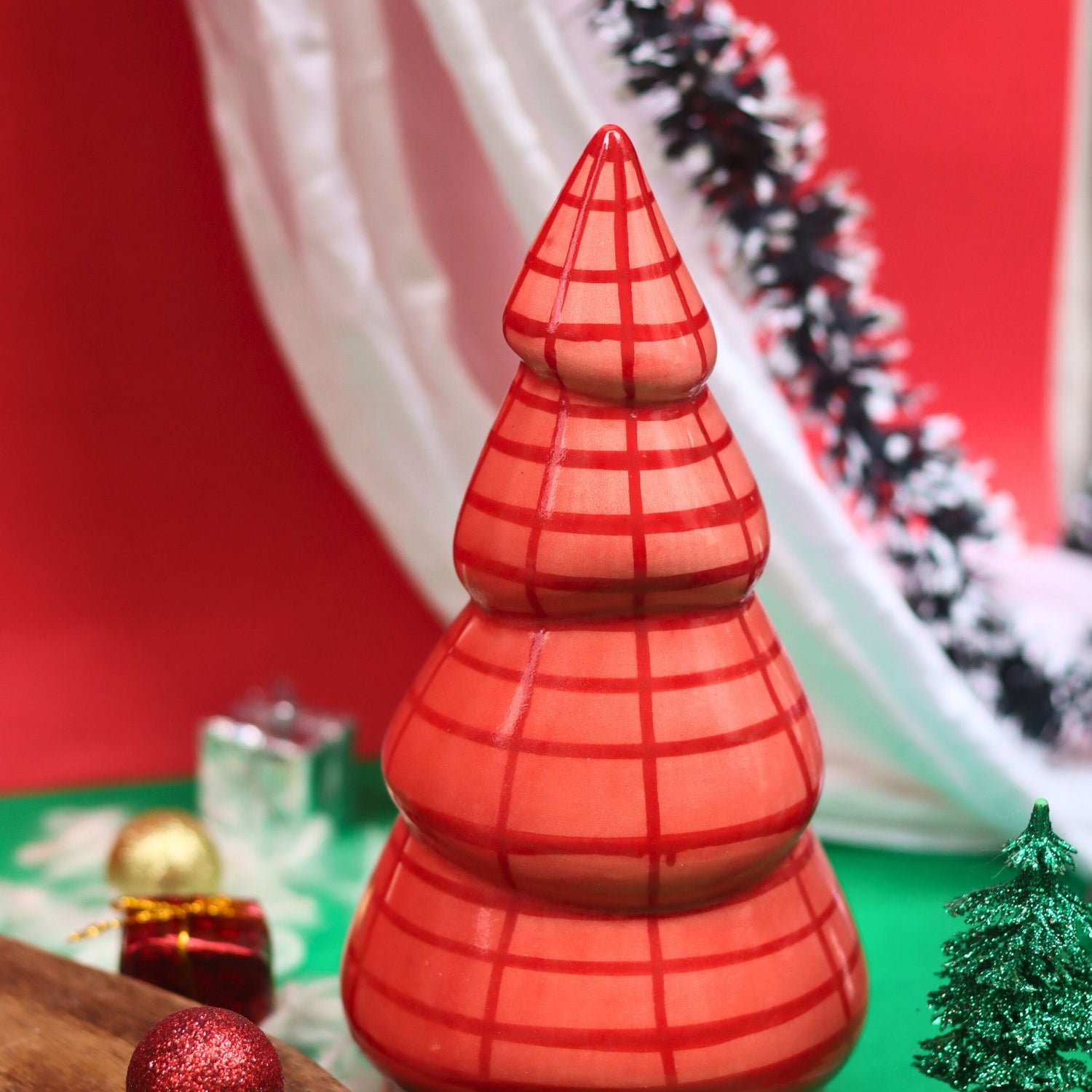 Blush Pink Christmas tree made by ceramic