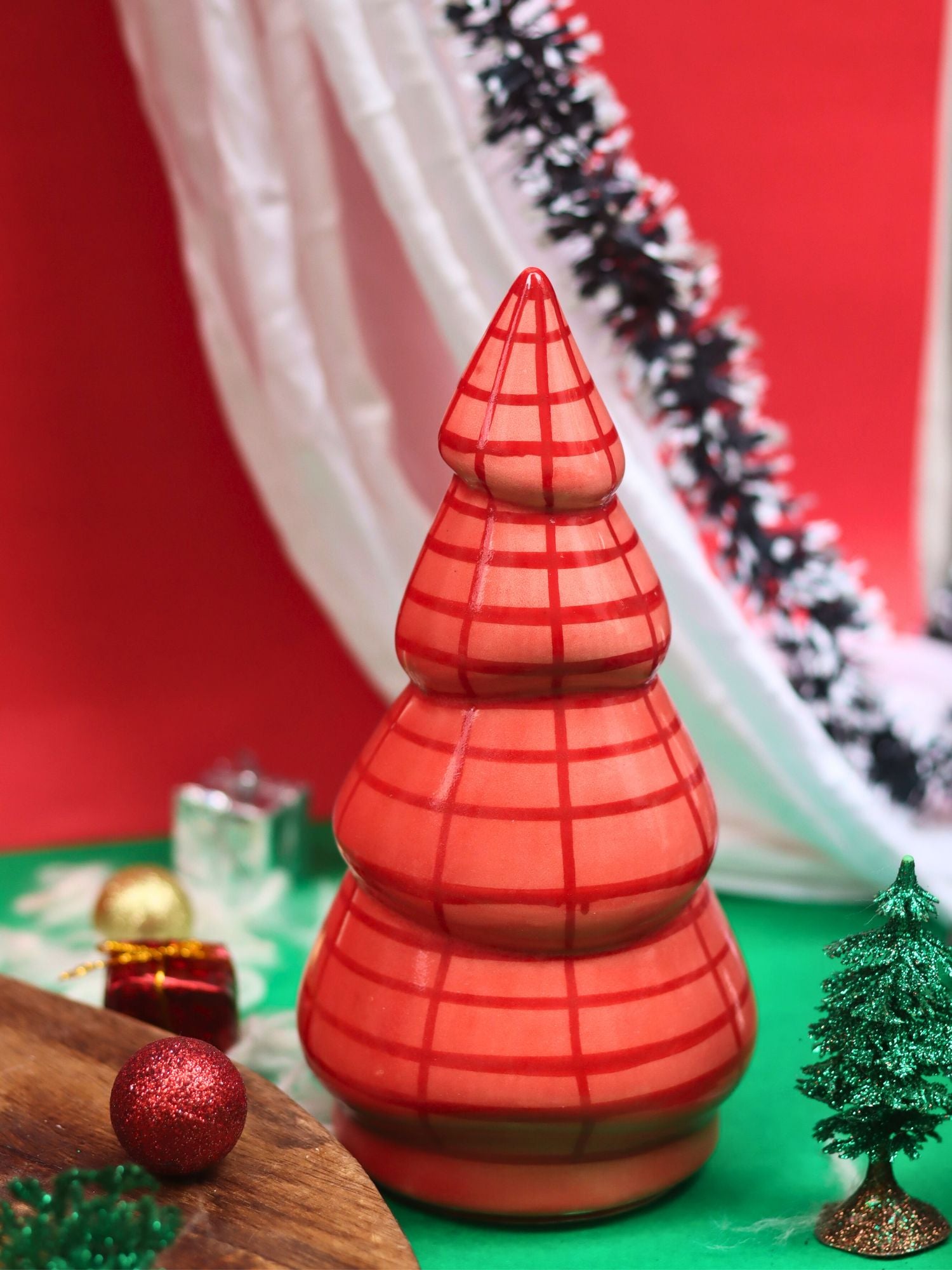 Blush Pink Christmas tree made by ceramic