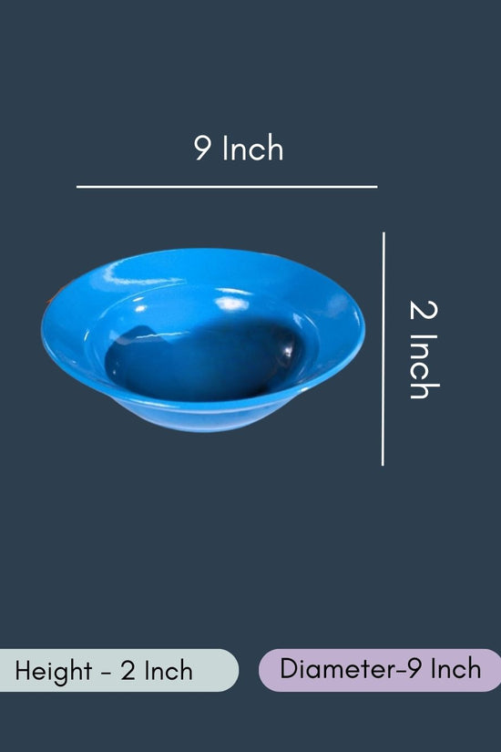 Luster Blue Pasta Plate
