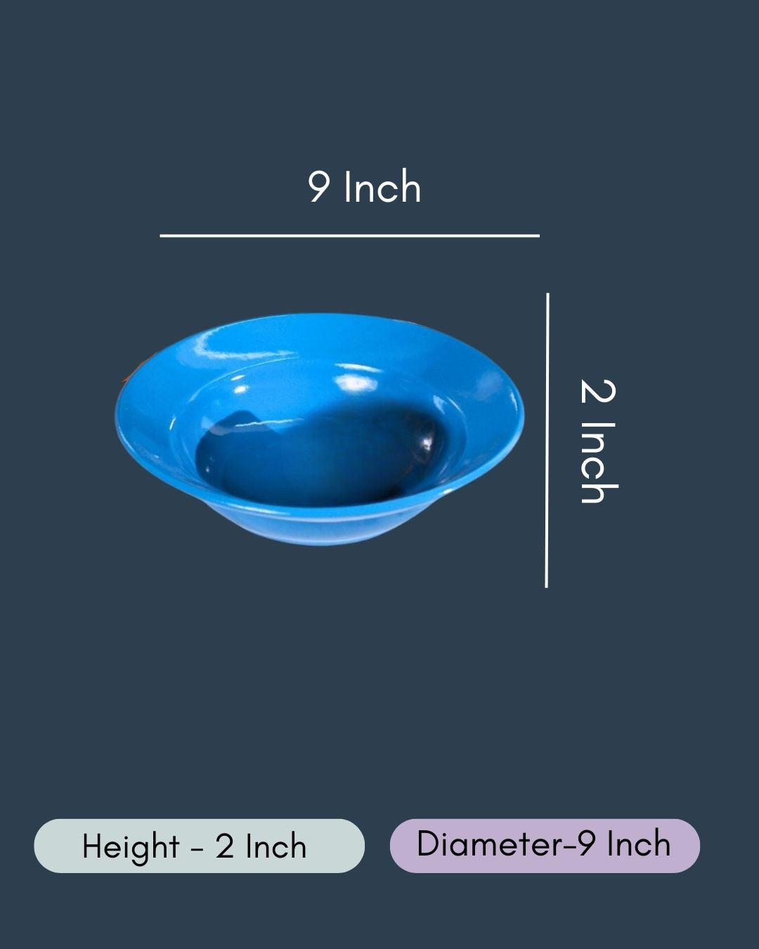 Luster Blue Pasta Plate