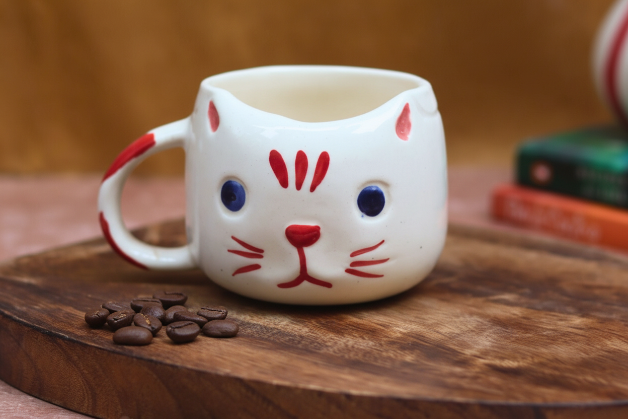 Witty Cat Mug - Red