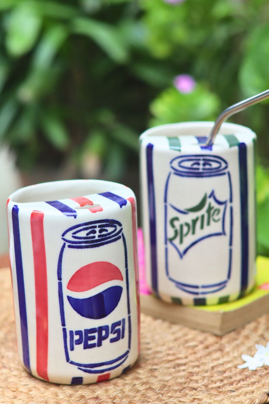 Set of 2 - Pepsi & Sprite Tumbler combo handmade in India