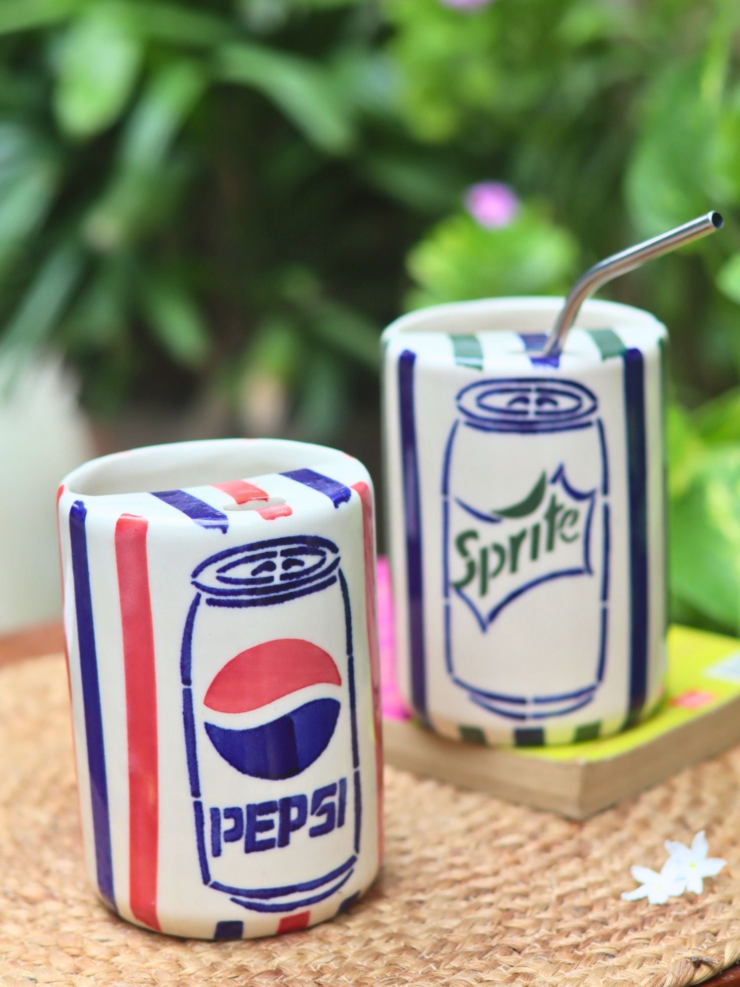 Set of 2 - Pepsi & Sprite Tumbler combo handmade in India