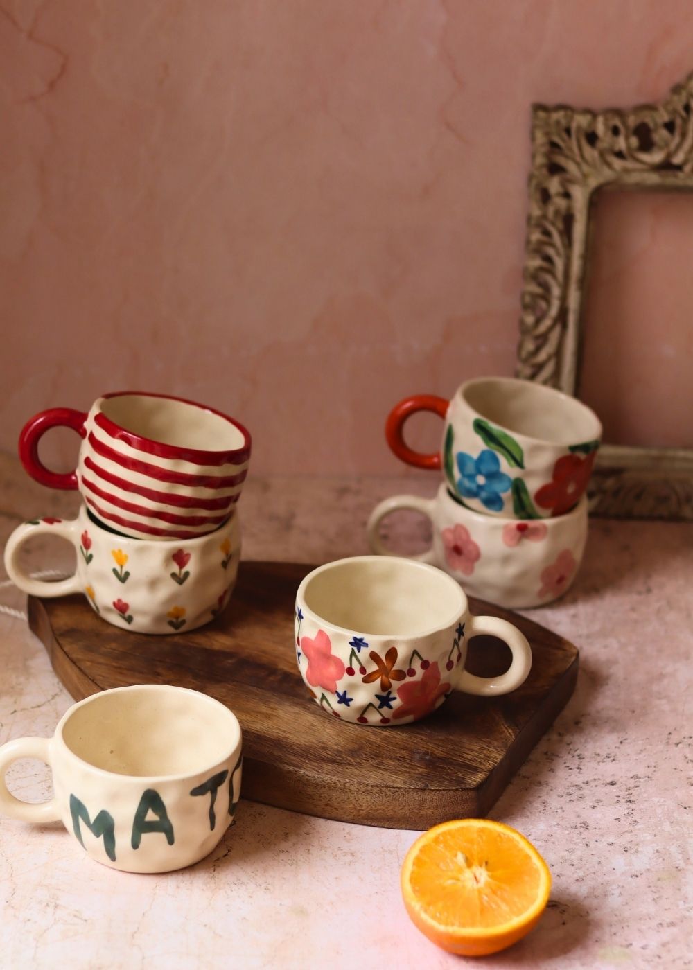 Set of 6 Blossom Glow mugs (for the price of 5) with premium quality material