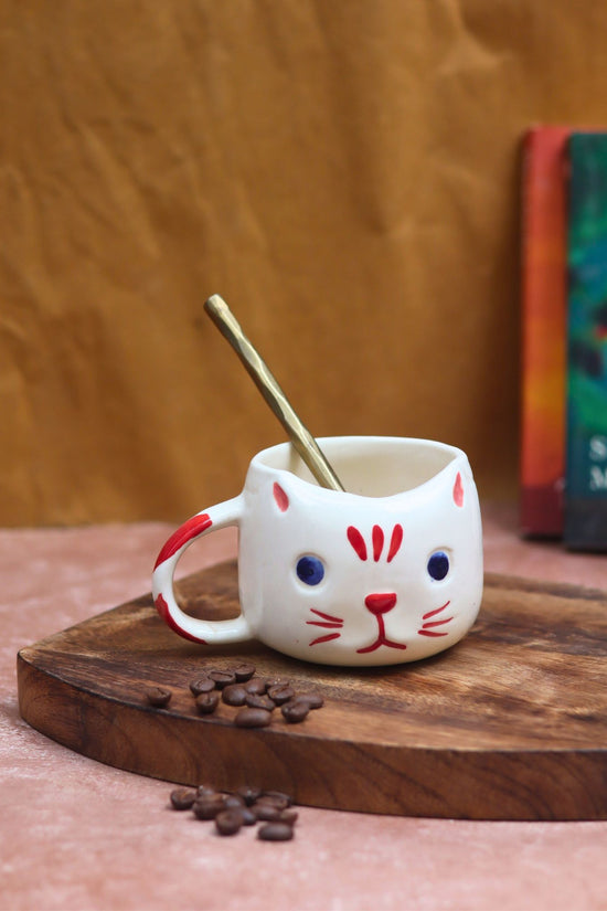 Witty Cat Mug - Red with premium quality material