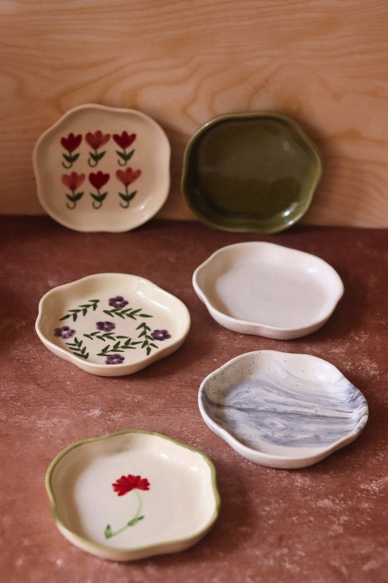 Handmade Set of 6 Chic Treats Dessert plates (for the price of 5)