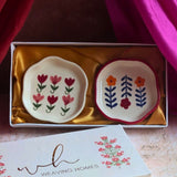 Handmade Floral Handmade Dessert Plate in a Gift Box