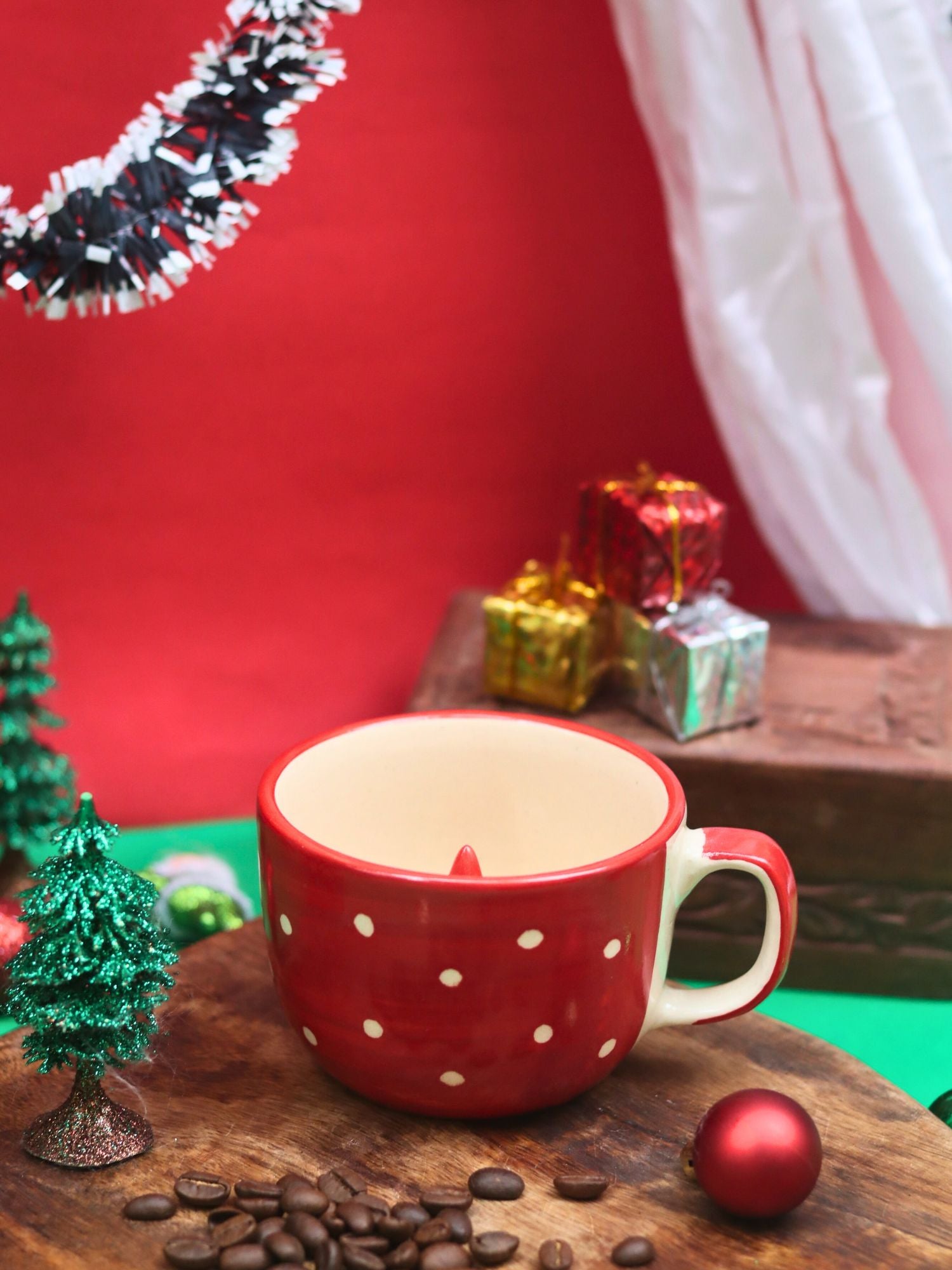 Holly Jolly Mug made by ceramic