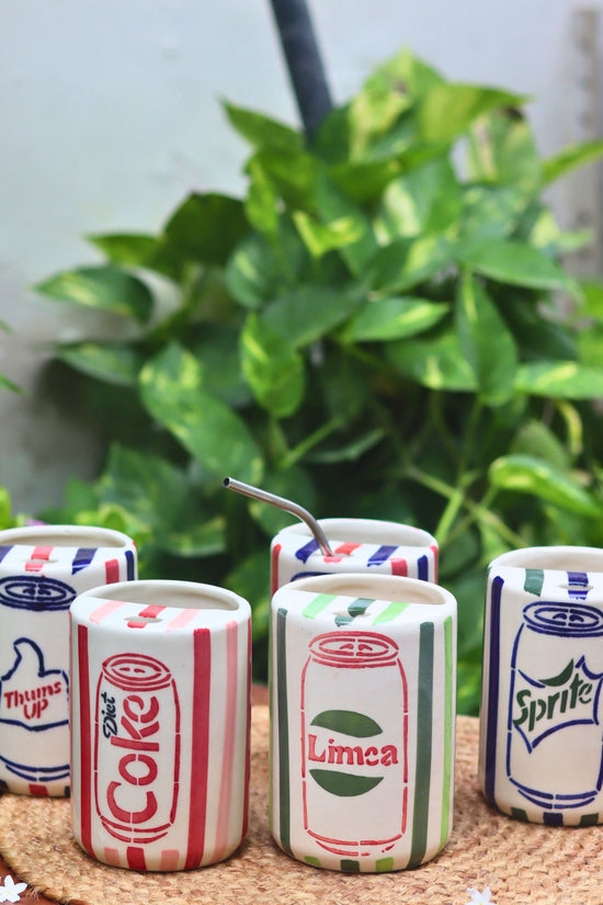 Set of 5 - The Soda Tumblers Combo made by ceramic