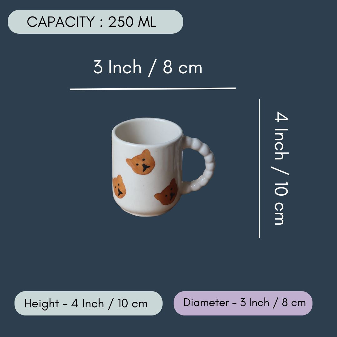 Teddy bear mug in a gift box