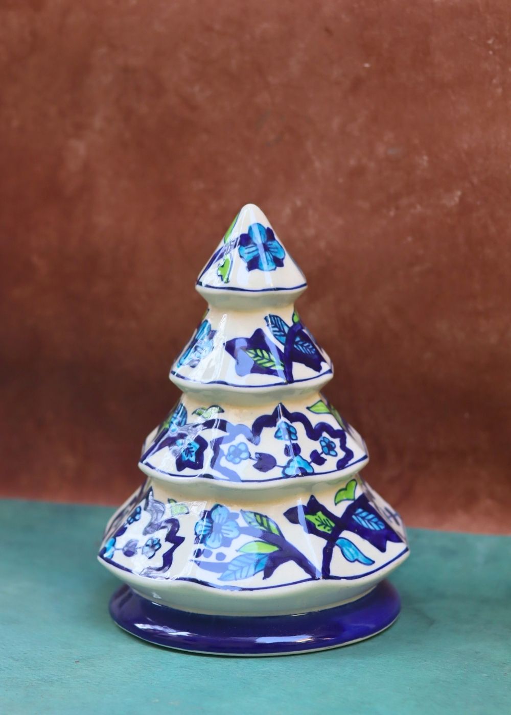 handmade White & Blue Christmas Tree