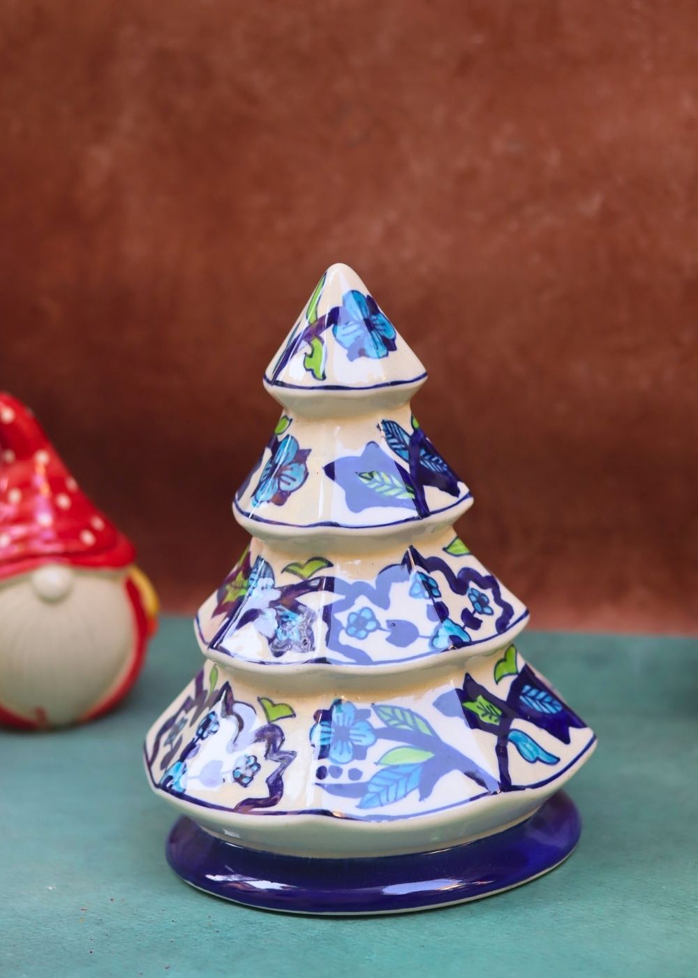 White & Blue Christmas Tree made by ceramic