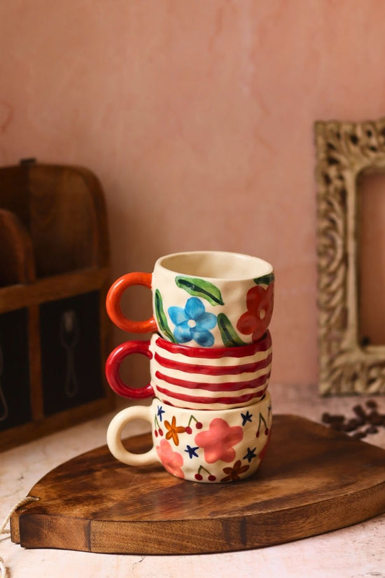Set of 3 - Flora Fables Mugs with premium quality material
