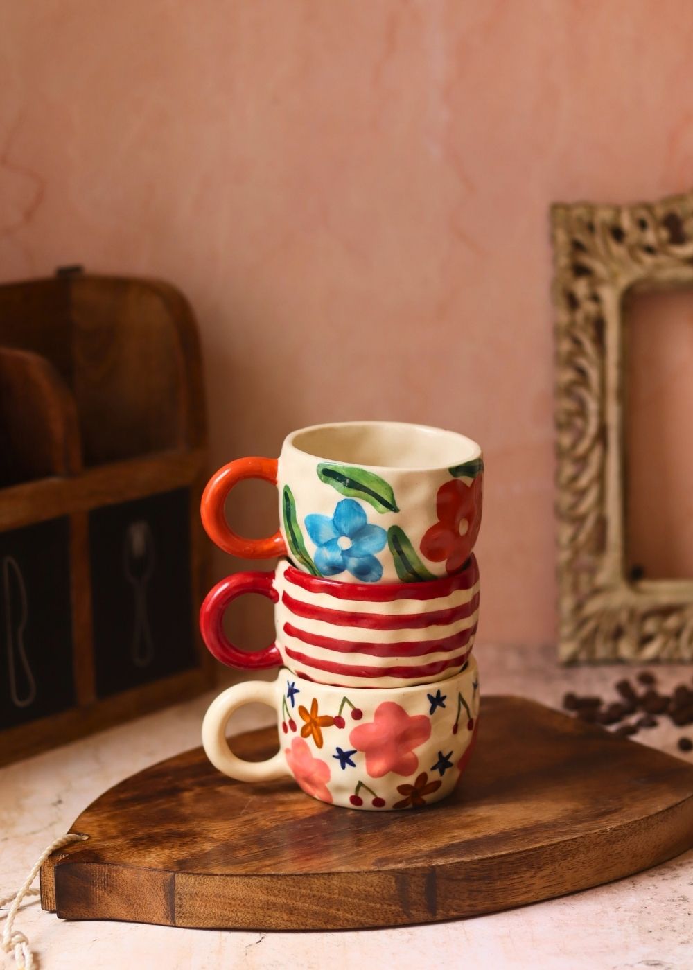 Set of 3 - Flora Fables Mugs with premium quality material