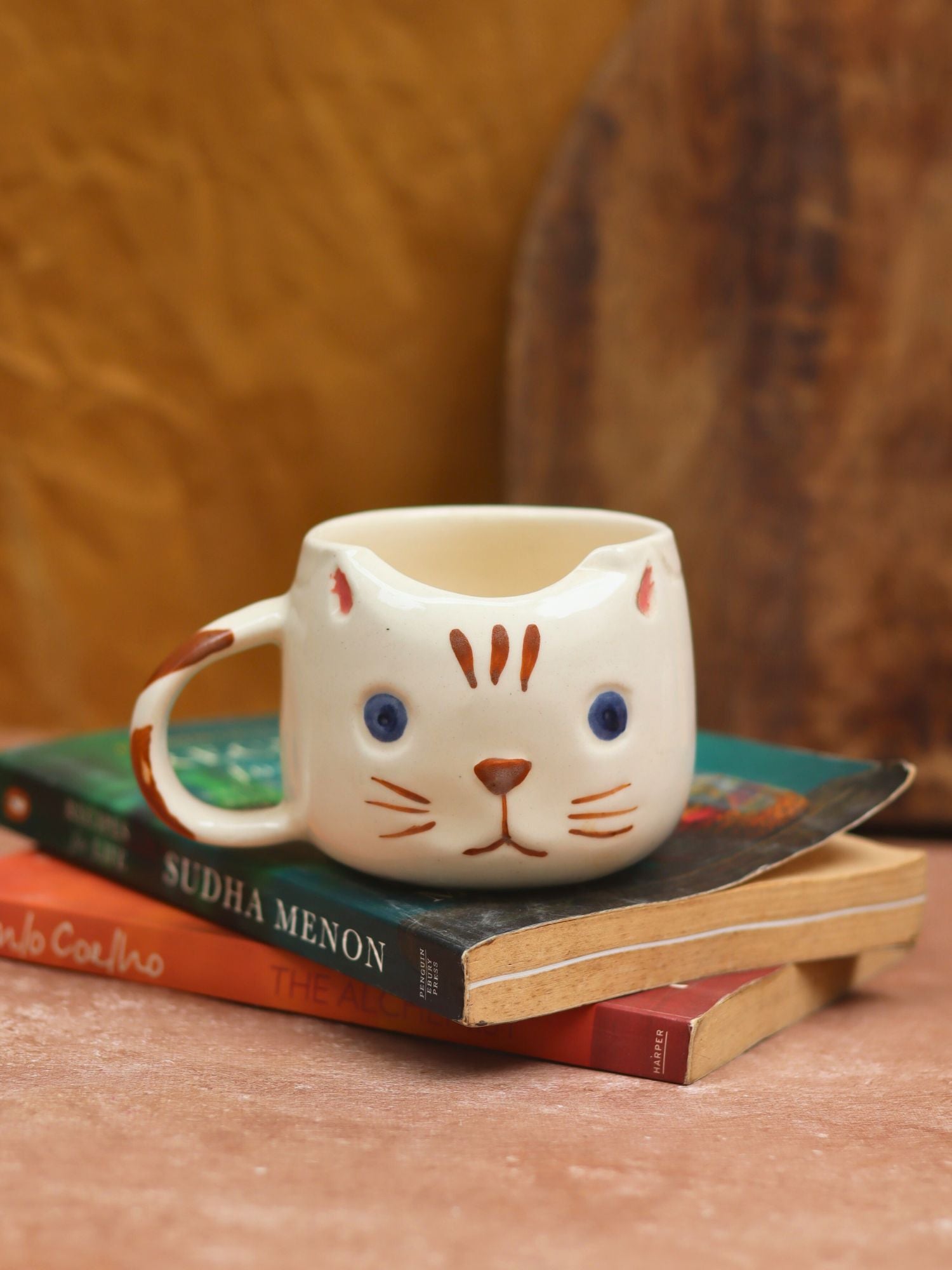Witty Cat Mug - Brown with premium quality material