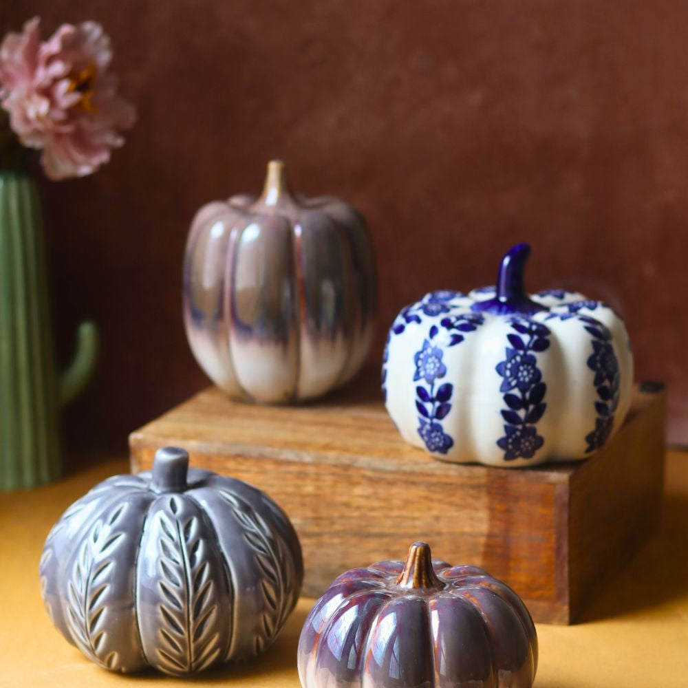 Set of 4 - Pumpkin Dreams Set made by ceramic