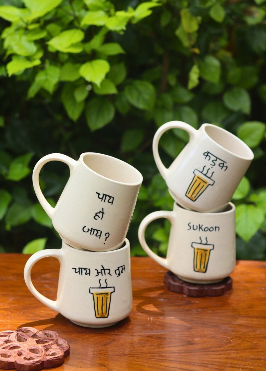 Set of 4 - The Chai Lovers Edit mugs with premium quality material