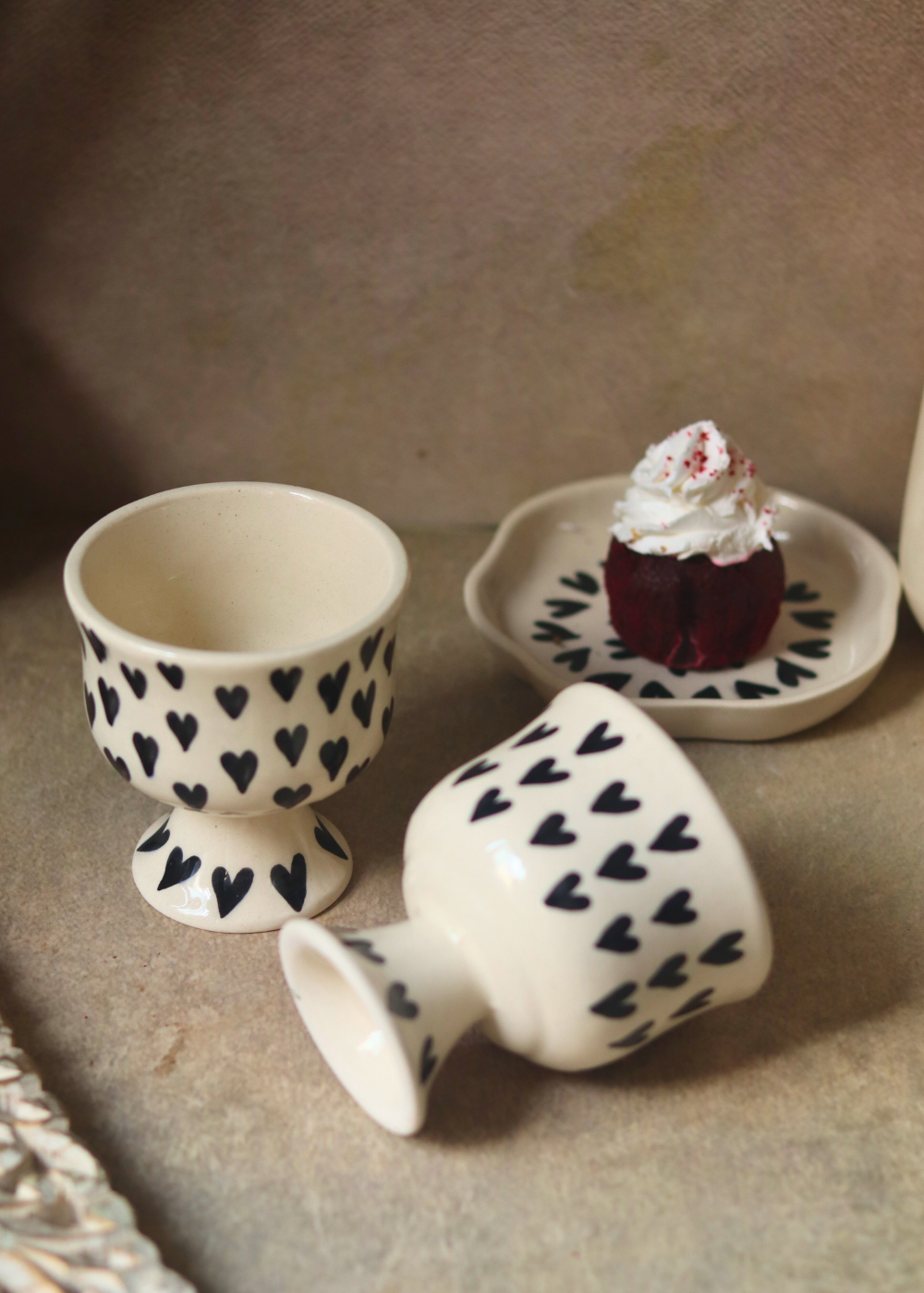 ice cream goblet, dinnerware