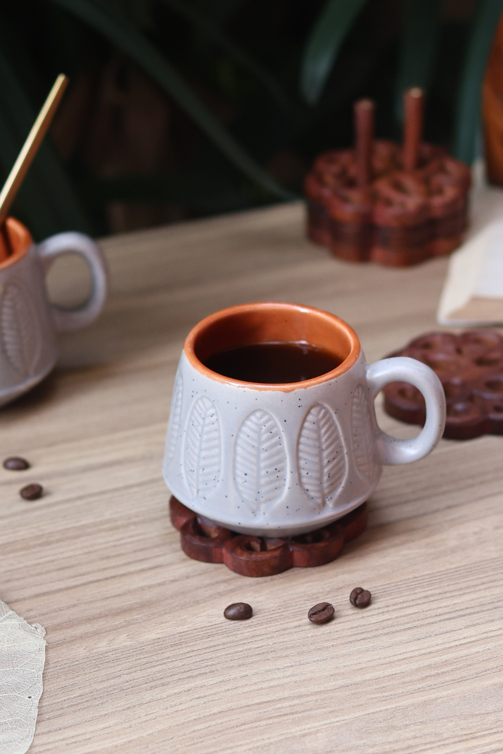 serene leaf coffee mug