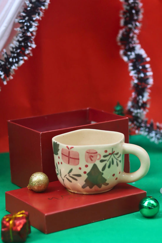 Cozy Christmas Mug in a Gift Box handmade in India