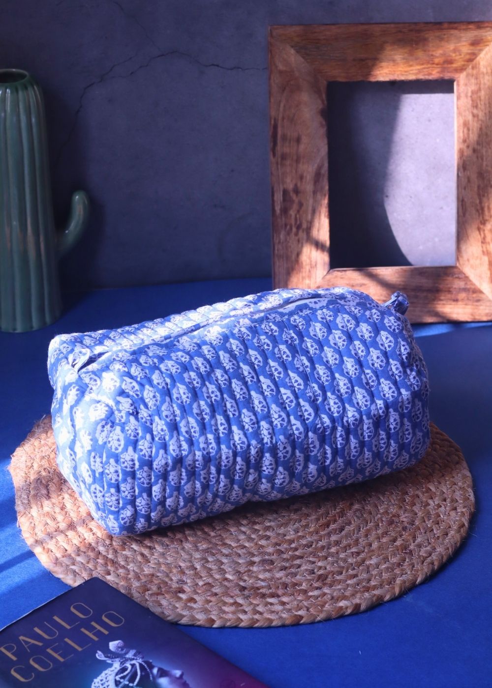 Handmade Indigo Toiletry Bag - Large