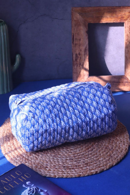 Handmade Indigo Toiletry Bag - Large
