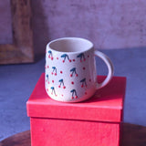 Handmade Cherry Embossed Mug in a Gift Box