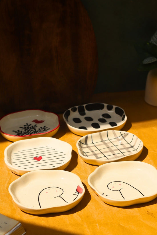 Set of 6 Tasty Treat Handmade Dessert plate (for the price of 5)