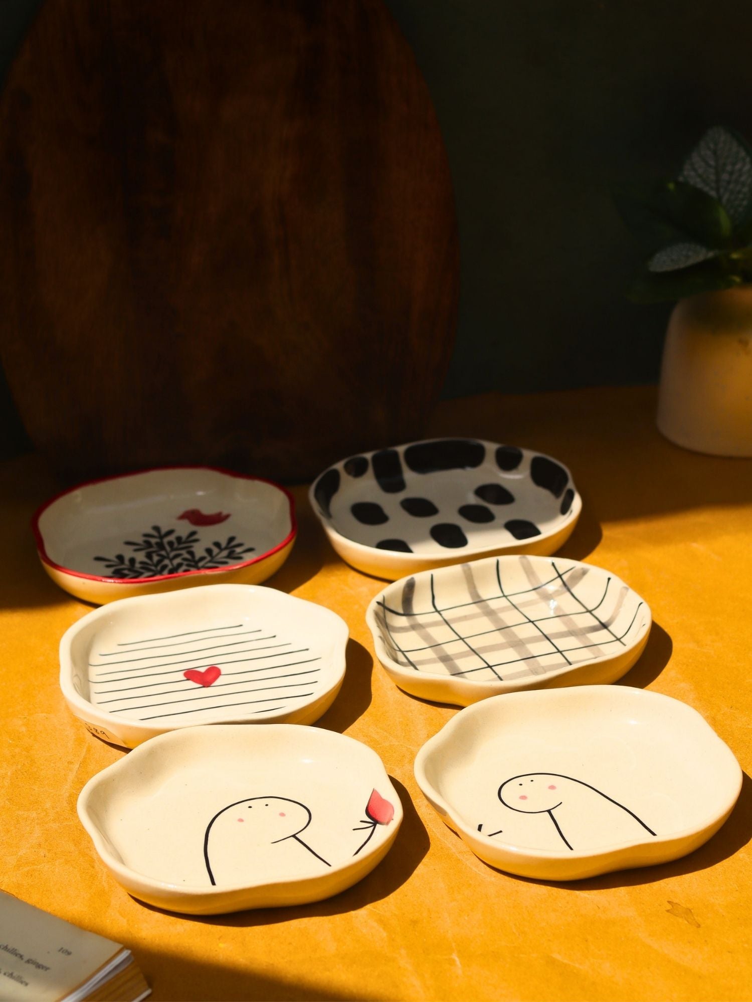 Set of 6 Tasty Treat Handmade Dessert plate (for the price of 5)