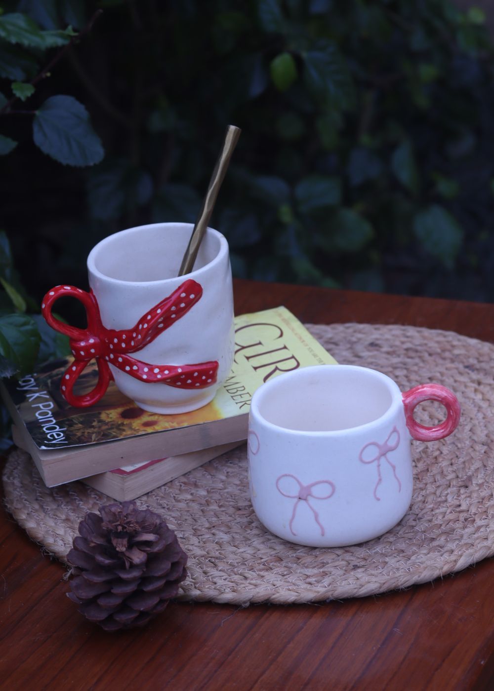 Handmade Pinteresty Bow Mug & Girlie Bow Mug