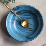 Blue & Black Ceramic Pasta Plate 