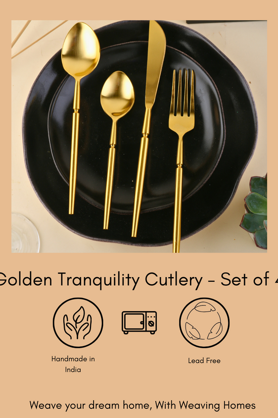 golden cutlery handmade in india 