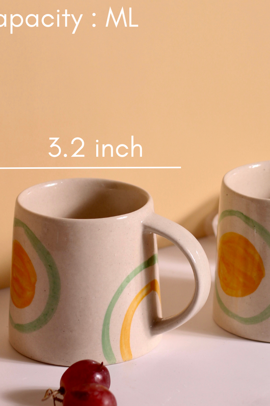 Ceramic coffee mugs height & breadth