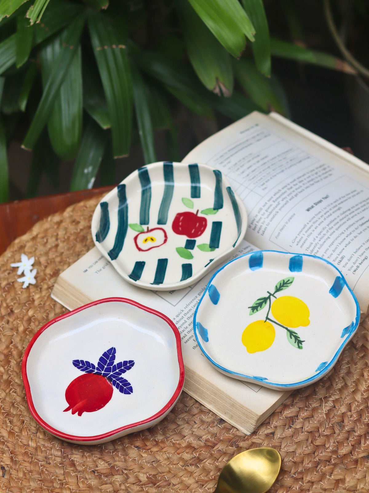 Set of 3 - Fruity Bites Dessert Plates combo with Premium quality material