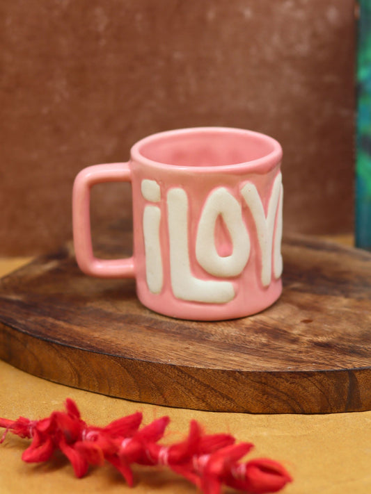 handmade Love Embossed Mug