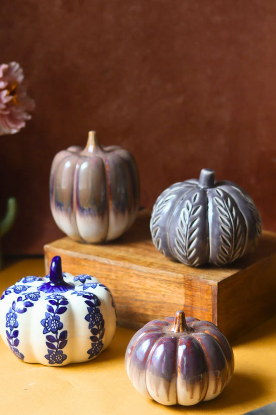 Set of 4 - Pumpkin Dreams Set handmade in India