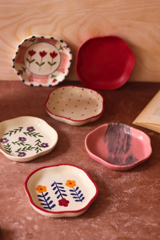 Set of 6 Sweet & Savor Handmade Dessert Plate (for the price of 5) handmade in india