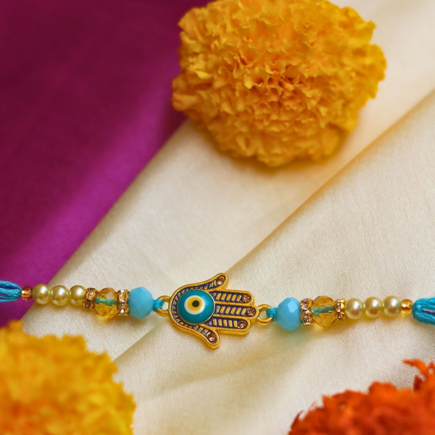 Handmade Hamsa Shield Rakhi