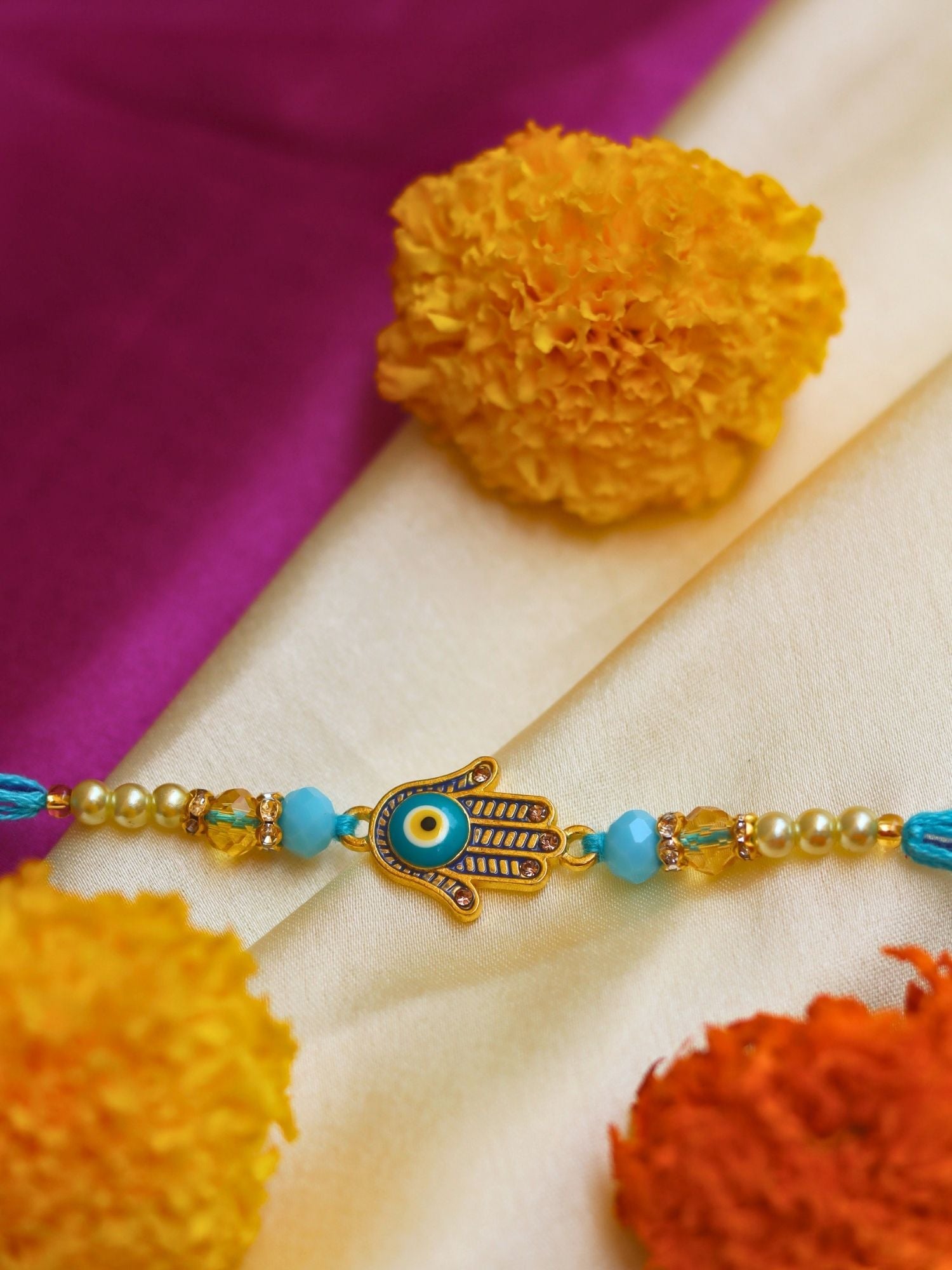Handmade Hamsa Shield Rakhi