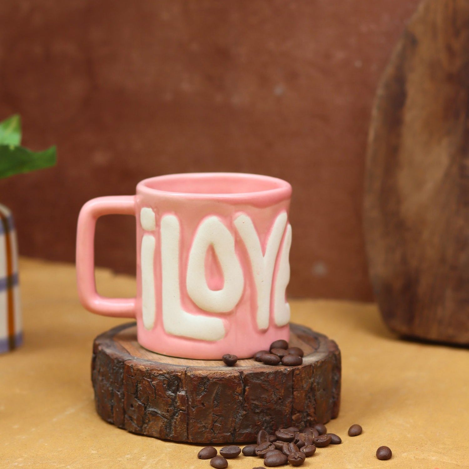 Love Embossed Mug made by ceramic