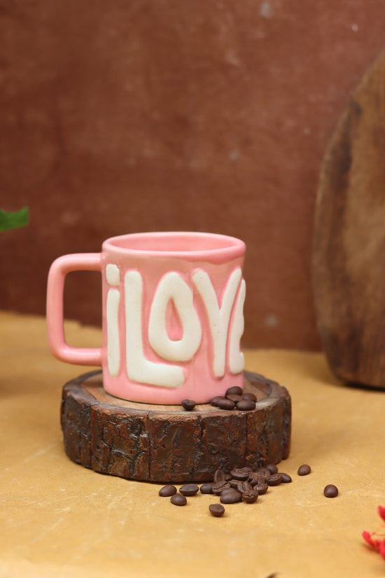 Love Embossed Mug made by ceramic