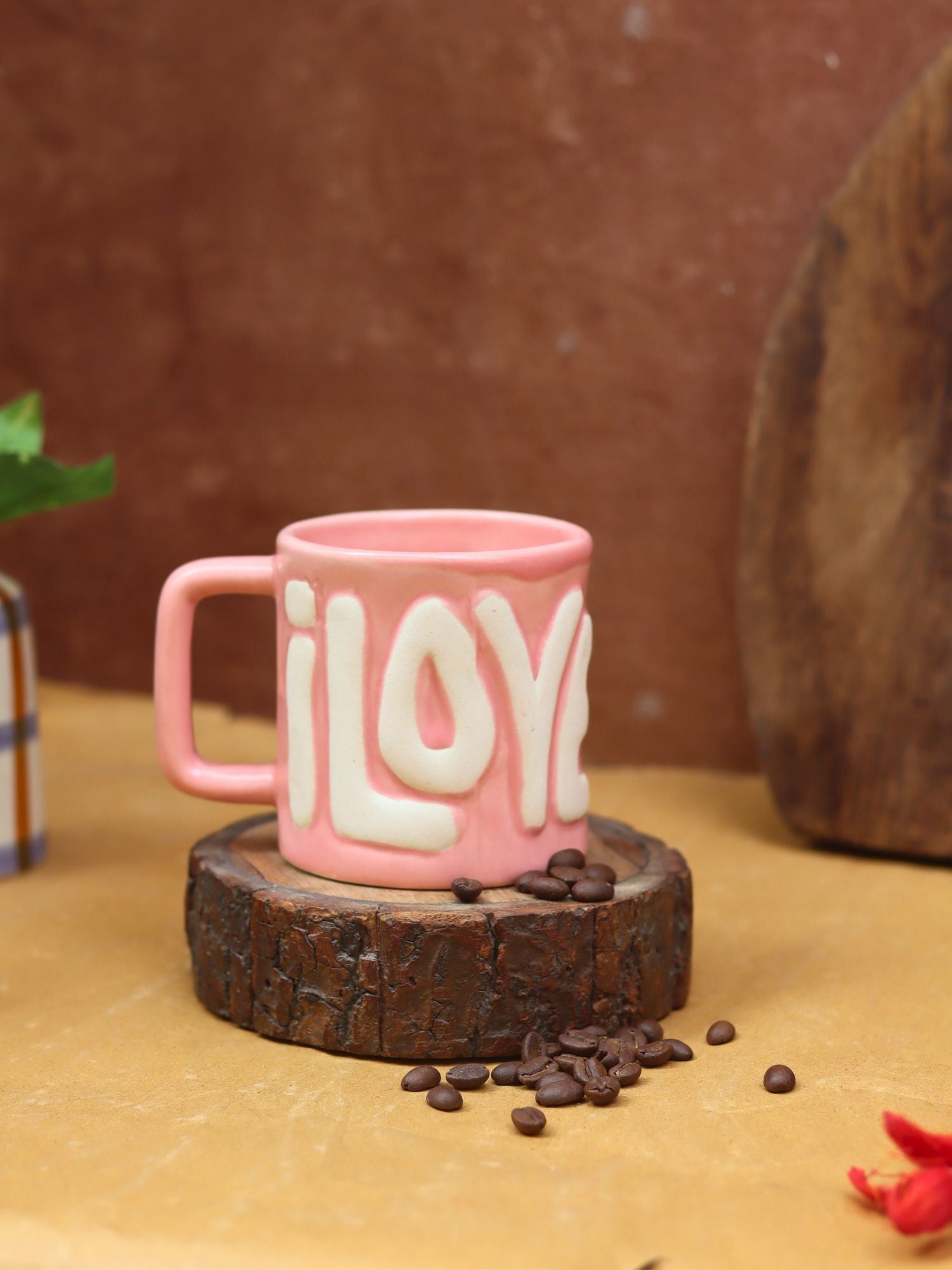 Love Embossed Mug made by ceramic