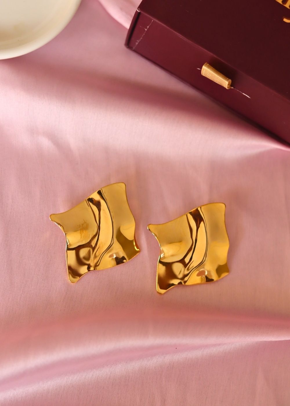 Anti tarnish Asymmetrical Aura Earrings
