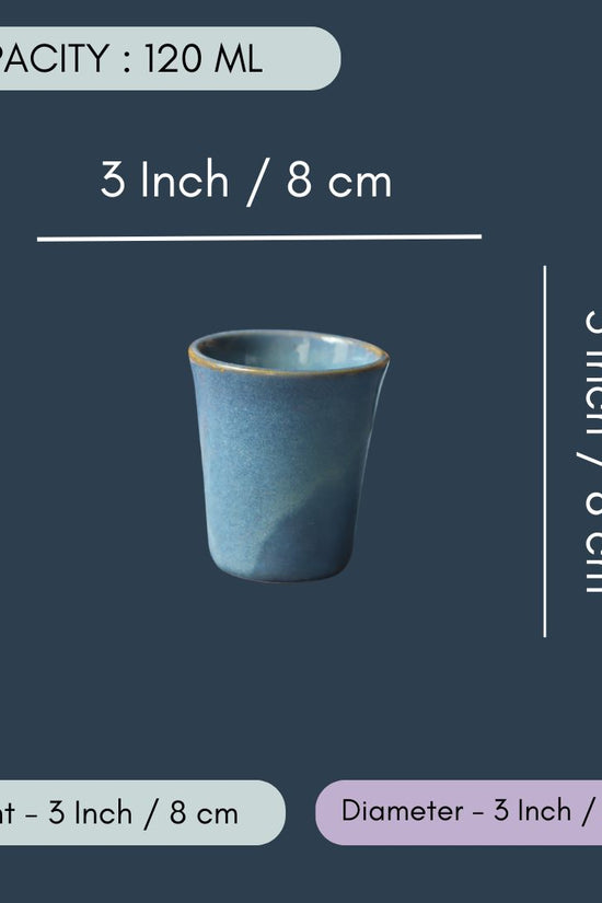 Blue Chai Kulhad - Set of 2