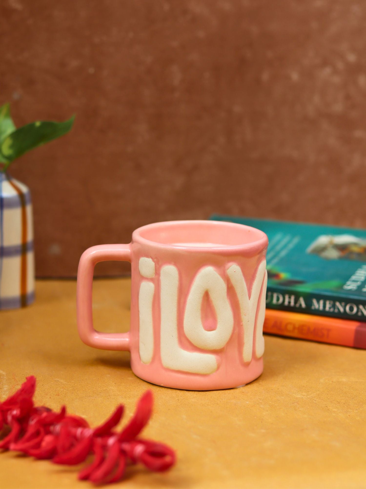 Love Embossed Mug handmade in India