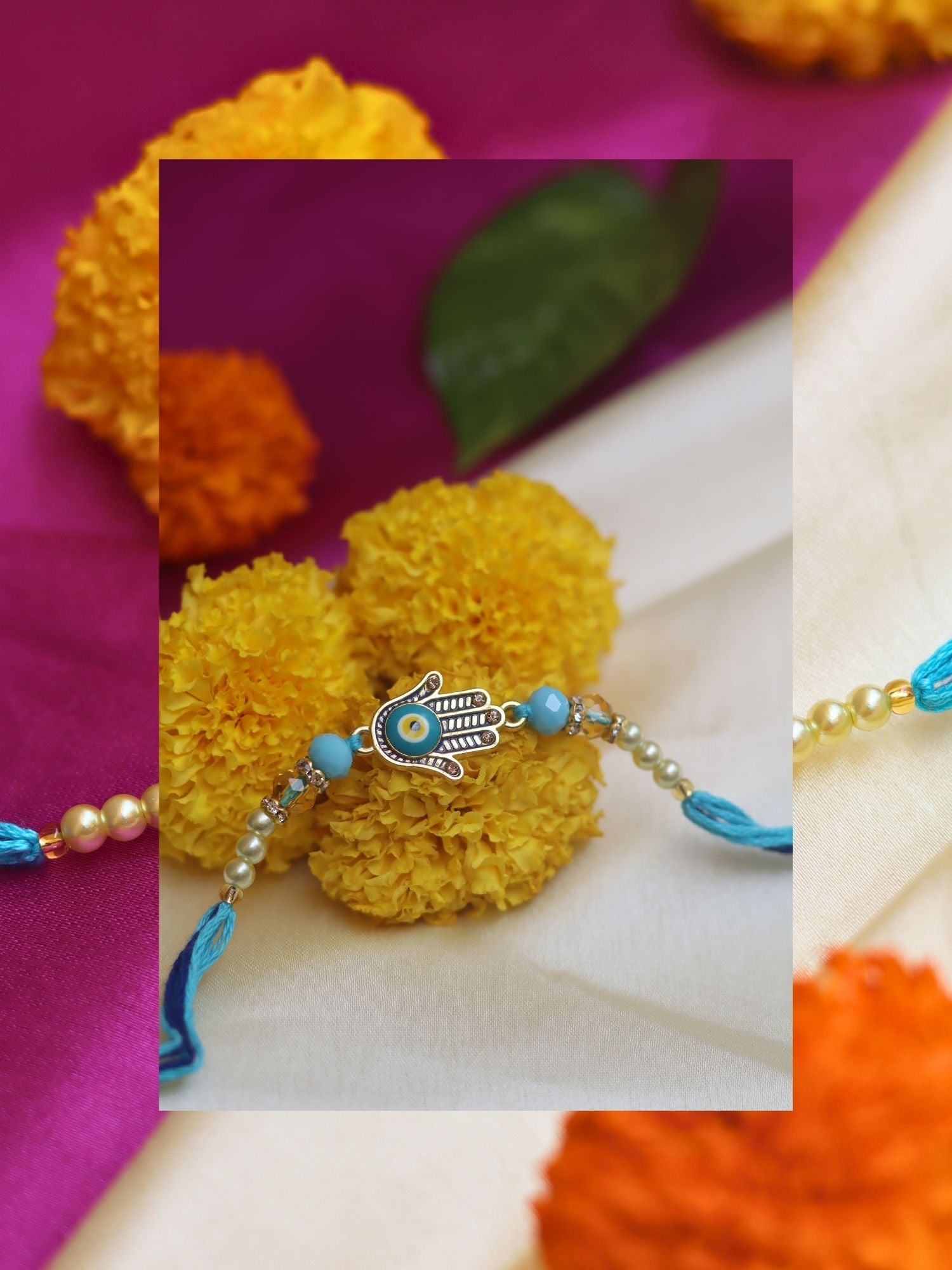 Hamsa Shield Rakhi only for this rakhsabandhan
