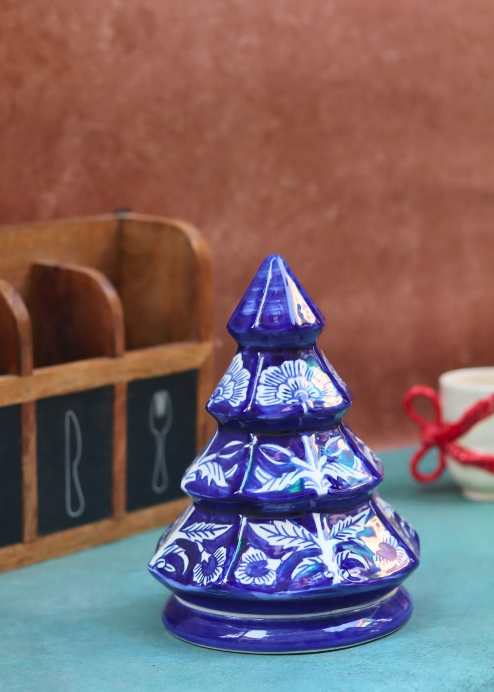 Royal Blue Christmas Tree handmade in India