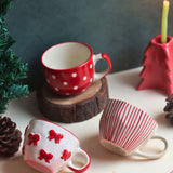 Set of 3 - Merry Sip Mugs made by ceramic